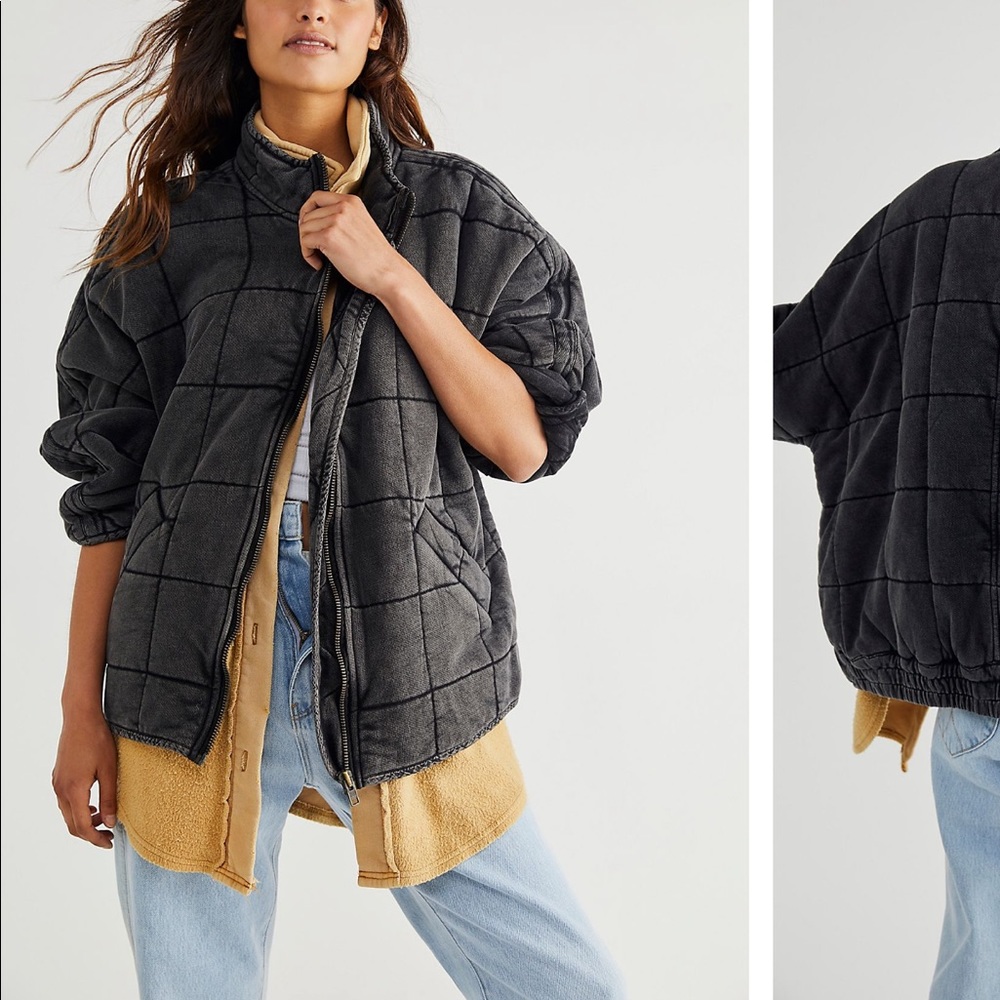 Free People Quilted Dolman Jacket